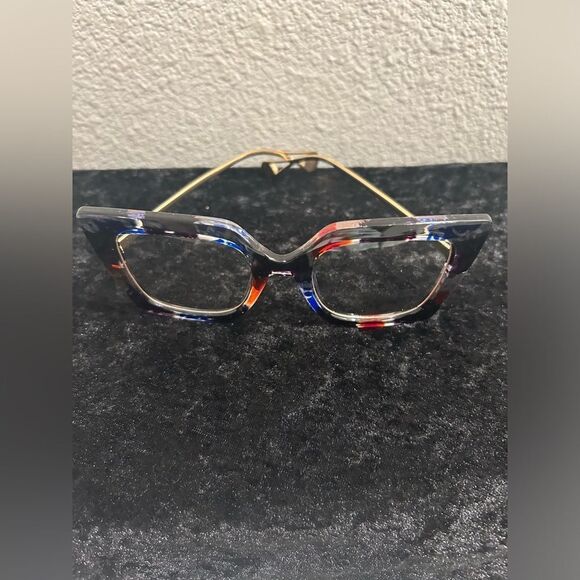 Brand New Blue Light Blocking Glasses - Retro Colorful Frame** - Picture 2 of 4